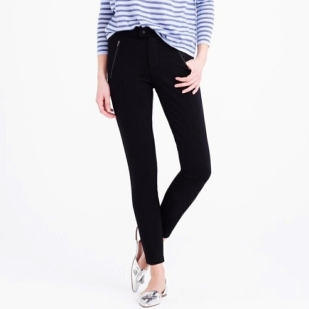 J.Crew Pixie Black Zipper Pocket Legging Pants 00S